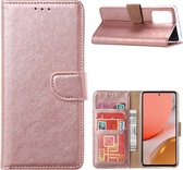 Hoesje Geschikt Voor Samsung Galaxy A32 Hoesje portemonnee hoes - Hoesje Geschikt Voor Samsung Galaxy A32 5G bookcase wallet cover - Rose Goud