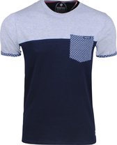 Earthbound - Heren T-Shirt - Borstzak - Grijs - Navy