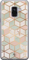 Samsung Galaxy A8 2018 siliconen hoesje - Pastel Kubus - Soft Case Telefoonhoesje - Multi - Print