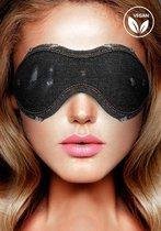 Denim Eye Mask - Roughend Denim Style - Black