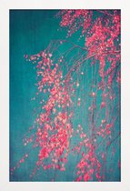 JUNIQE - Poster in houten lijst Whispers Of Pink -60x90 /Blauw & Roze