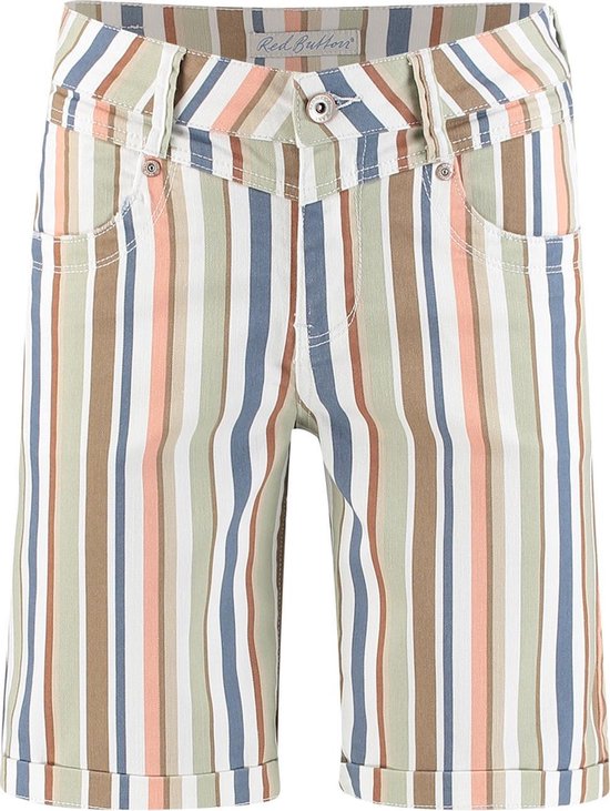 Red Button Broek Relax Short 2834 Multicolor Stripe Dames Maat - W36