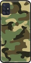 ADEL Siliconen Back Cover Softcase Hoesje Geschikt voor Samsung Galaxy A71 - Camouflage