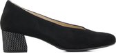 Hassia Dames Suède   Pumps / Schoenen - Blokhak  hoogte 5 cm - 304932 - Zwart - Maat 40