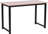 Nancy's Hastings Bureau - Computertafel - Kantoortafel - Rechthoekig - 120 x 60 x 76 cm - Naturel - Zwart - Metaal - MDF