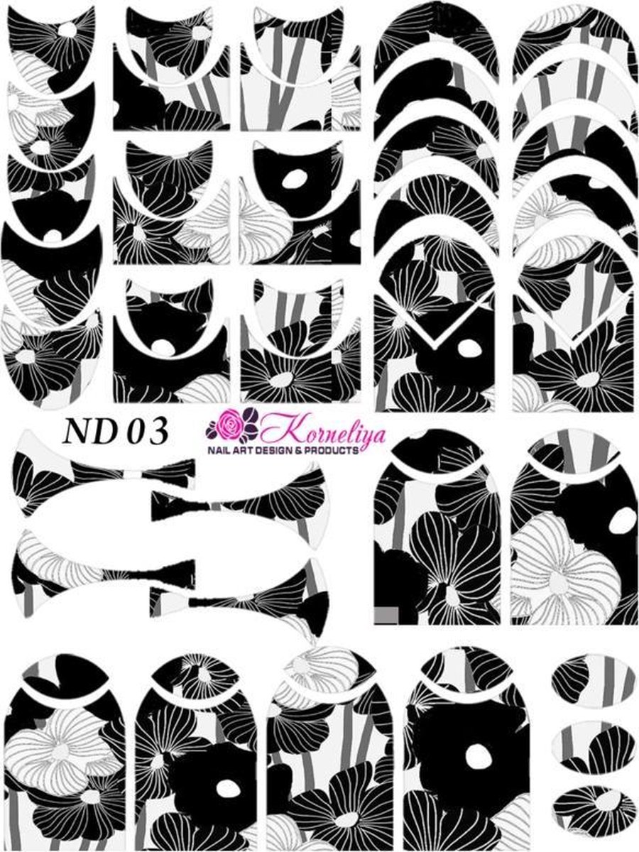 Goedkoopste Waterdecal - Nailart Decal - Korneliya Dress On ND 03