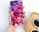 Volledige dekking Glossy Marble Texture Schokbestendige TPU Case voor iPhone XR