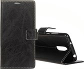 Retro Crazy Horse Texture horizontale flip lederen tas voor OPPO R17 Pro, met houder & kaartsleuven & portemonnee (zwart)