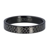 iXXXi Jewelry Vulring 4 mm Black Snake Zwart - maat 18