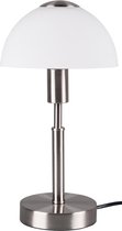 LED Tafellamp - Tafelverlichting - Iona Dans - E14 Fitting - Rond - Mat Nikkel - Aluminium