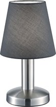 LED Tafellamp - Tafelverlichting - Iona Muton - E14 Fitting - Rond - Mat Grijs - Aluminium