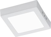 LED Plafondlamp - Plafondverlichting - Iona Zonin - 12W - Warm Wit 3000K - Vierkant - Mat Wit - Aluminium