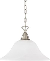 LED Hanglamp - Hangverlichting - Iona Cilona - E27 Fitting - Rond - Mat Nikkel  - Aluminium