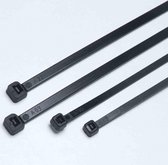 Nylon kabelbinders zwart - 100 stuks -  formaat: 200 x 2.5 mm