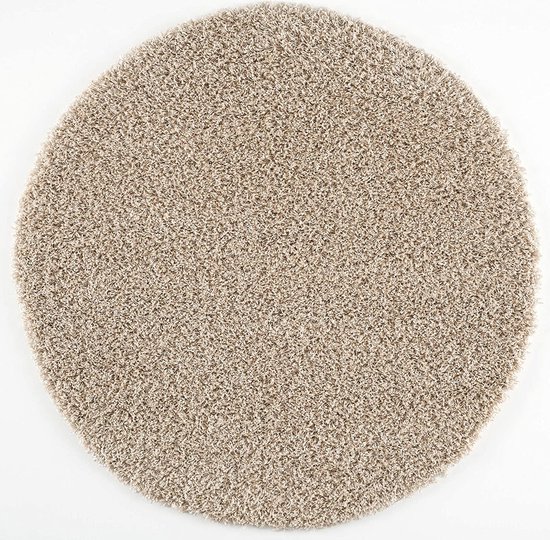Tapis rond Impression Shaggy Beige Long Pile - 200 CM ROND