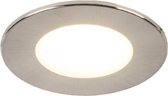 QAZQA simply - Moderne LED Inbouwspot - 1 lichts - Ø 82 mm - Staal -  Woonkamer | Slaapkamer | Keuken