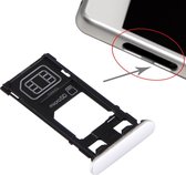 SIM-kaartvak + Micro SD-kaart Lade + kaartsleuf Poortstof Plug voor Sony Xperia X (Single SIM-versie) (Wit)