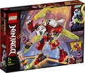 Doos van LEGO NINJAGO Kai's Mech Jet met 2-in-1 actiefiguur en minifiguren.