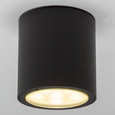 Lucande - LED plafondlamp - 1licht - drukgegoten aluminium, glas - H: 9.5 cm - grafiet, helder - Inclusief lichtbron