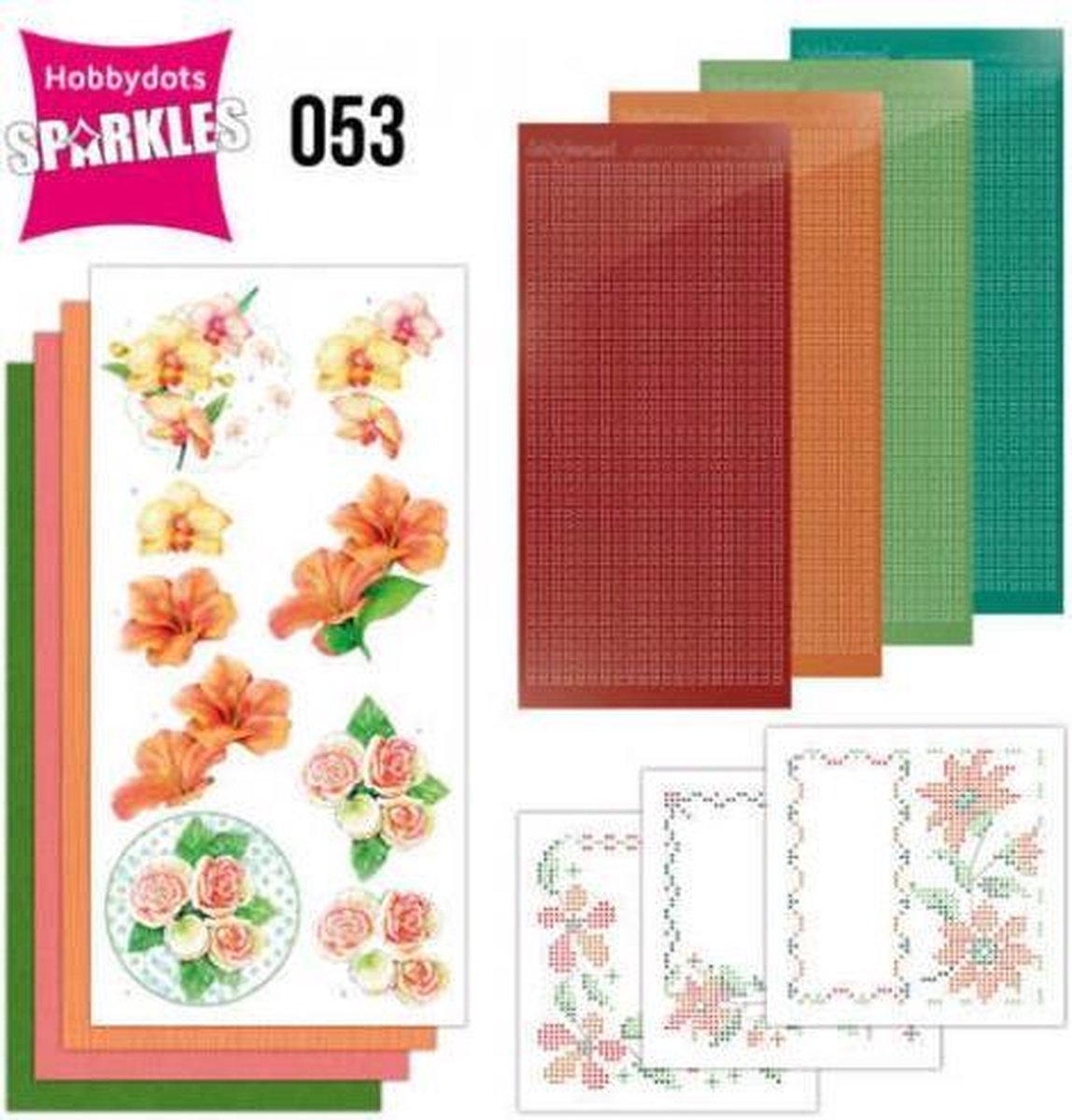 Nr. 53 Sparkles Set Exotic Flowers by Jeanine's Art