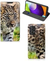Beschermhoesje met foto Geschikt voor Samsung Galaxy A52 5G Enterprise Editie | A52 4G Smart CoverCase Baby Luipaard