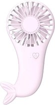 Zeemeermin handheld USB-ventilator studentenflat kleine elektrische ventilator (roze)