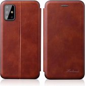 Voor Huawei Y5P / Honor 9S TPU + PU geÃ¯ntegreerde spanning magnetische kaarthouder Retro lederen tas (bruin)