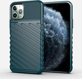 Voor iPhone 11 Pro Max Thunderbolt Shockproof TPU Soft Case (Donkergroen)