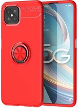 Voor OPPO A92s Lenuo schokbestendige TPU-beschermhoes met onzichtbare houder (rood)