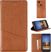 Voor Google Pixel 3a XL MUXMA MX109 Horizontale Flip Leren Case met Houder & Kaartsleuf & Portemonnee (Bruin)