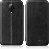 Voor Xiaomi Redmi Note 9 Pro / Note 9S / Note 9 Pro Max GeÃ¯ntegreerde elektriciteit Druk op Retro Texture Magnetische TPU + PU lederen tas met kaartsleuf en houder (zwart)