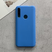 Voor Huawei Enjoy 10 Plus Shockproof Frosted TPU beschermhoes (lichtblauw)