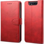 Voor Galaxy A80 / A90 GUSSIM zakelijke stijl horizontale flip lederen tas met houder & kaartsleuven & portemonnee (rood)