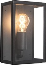QAZQA rotterdam - Landelijke Wandlamp voor buiten - 1 lichts - D 100 mm - Zwart - Buitenverlichting