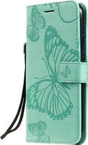 Apple iPhone 11 Hoesje - Mobigear - Butterfly Serie - Kunstlederen Bookcase - Turquoise - Hoesje Geschikt Voor Apple iPhone 11