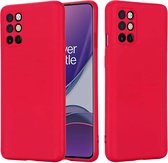 Voor OnePlus 8T / 8T + 5G Pure Color Vloeibare siliconen schokbestendige hoes met volledige dekking (rood)