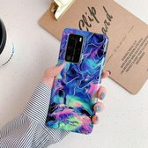 Voor Huawei P40 Pro / Pro + Laser Marble Pattern TPU beschermhoes (Fantasy)