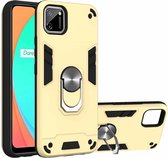 Voor OPPO Realme C11 Armor Series PC + TPU beschermhoes met ringhouder (goud)