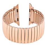 Elastische aluminium horlogeband voor Apple Watch Series 6 & SE & 5 & 4 44 mm / 3 & 2 & 1 42 mm (roségoud)