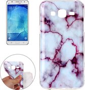 Voor Galaxy J5 / J500 Purple Marbling Pattern Soft TPU Protective Back Cover Case