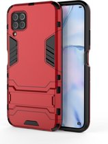 Voor Huawei Nova 6 SE schokbestendige pc + TPU beschermhoes met onzichtbare houder (rood)