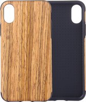 Teak Wood Texture TPU Case voor iPhone XS Max