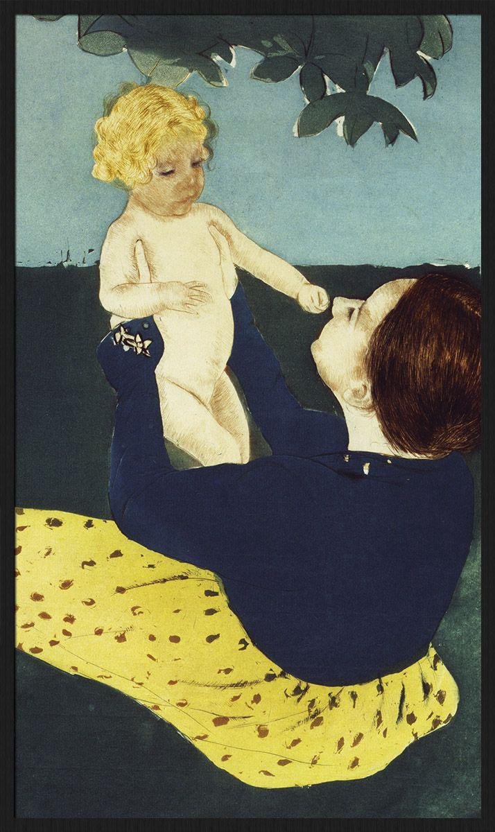 Schilderij - Onder de kastanje boom - schilderkunst - Collectie ART Facsimile - Forex met zwarte lijst - 70x118cm