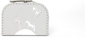 Pellianni Koffer: EENHOORN GRIJS, 21x8x15cm, in FSC karton, Zweeds design, 1+