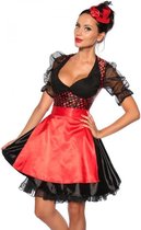 Atixo Kostuum jurk -L- Dirndl Oktoberfest Zwart/Rood