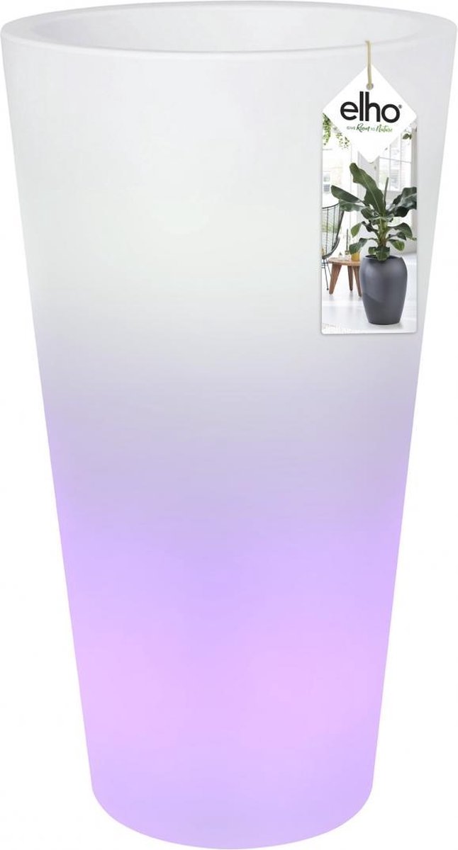 Maand hemel Werkelijk Elho Pure Straight High Smart LED 50 - Bloempot - Transparant - Binnen &  Buiten - Ø 50... | bol.com