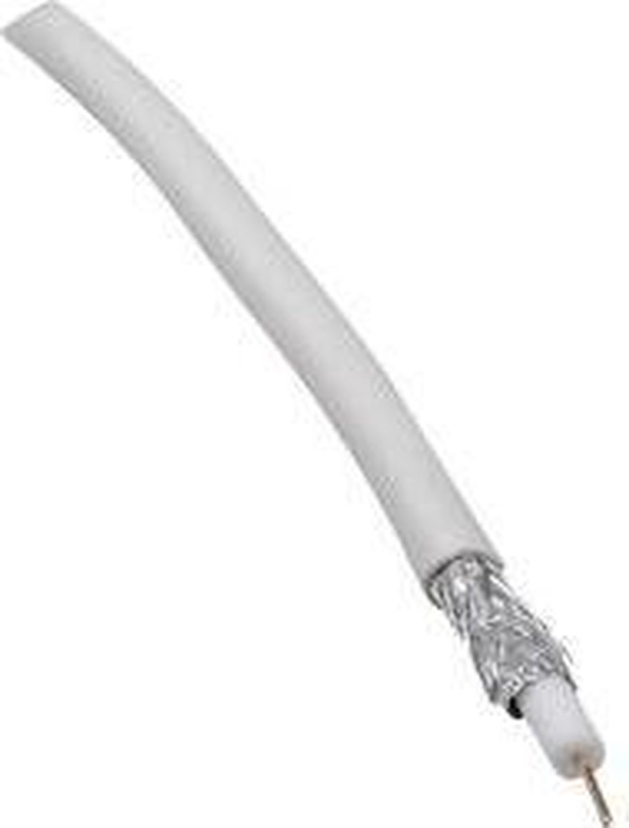 BKL Electronic 0806001/50 Coaxkabel Buitendiameter: 6.60 mm 75 Ω 90 dB Wit 50 m