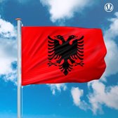 vlag Albanië 150x225cm - Spunpoly