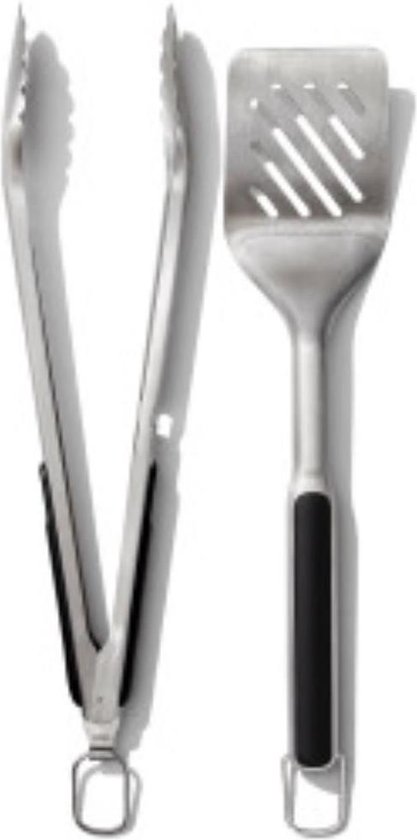 OXO Good Grips Pince à Griller + Cuillère à Frire XL - 40cm - Inox | bol.com