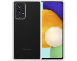 Hoesje - Geschikt voor Samsung Galaxy A52 - Sterk & Shockproof - Hoes Cover - Siliconen Case - Telefoonhoesjes - Transparant